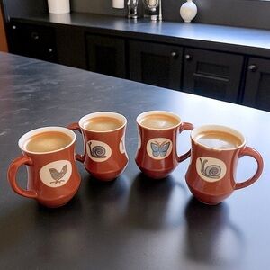 Vintage Counterpoint Japan Animal Motif Coffee Mugs – Set of 4